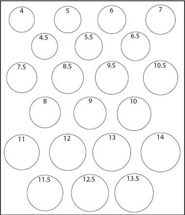 Life Size Ring Size Chart
